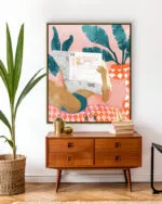 Shop modern bohemian newspaper summer painting Art Print, Canvas Print & Fabric Print - exclusively available at 83oranges.com by artist Uma Gokhale India