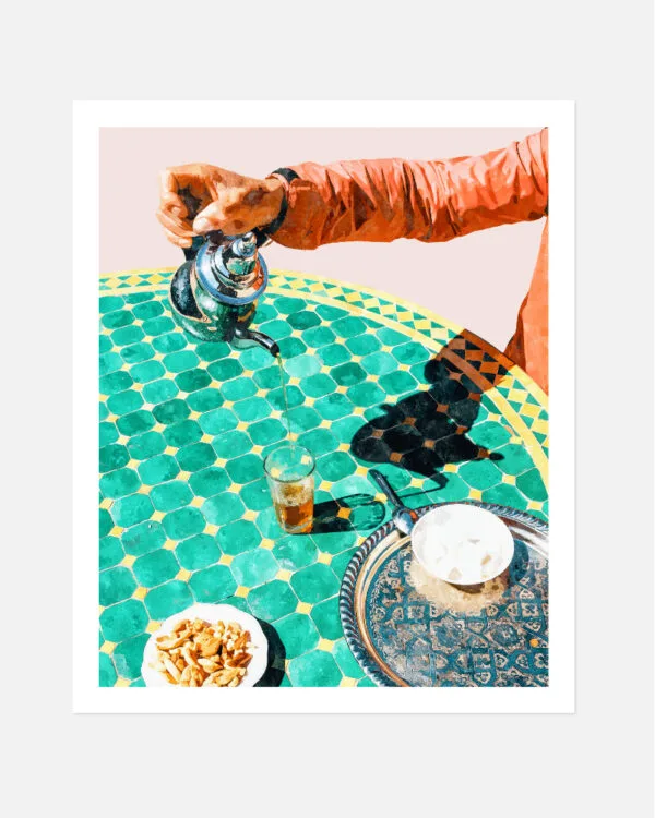 Shop masala chai tea India Turkish cultural Painting Art Print, Canvas Print - available at 83oranges.com by artist Uma Gokhale India