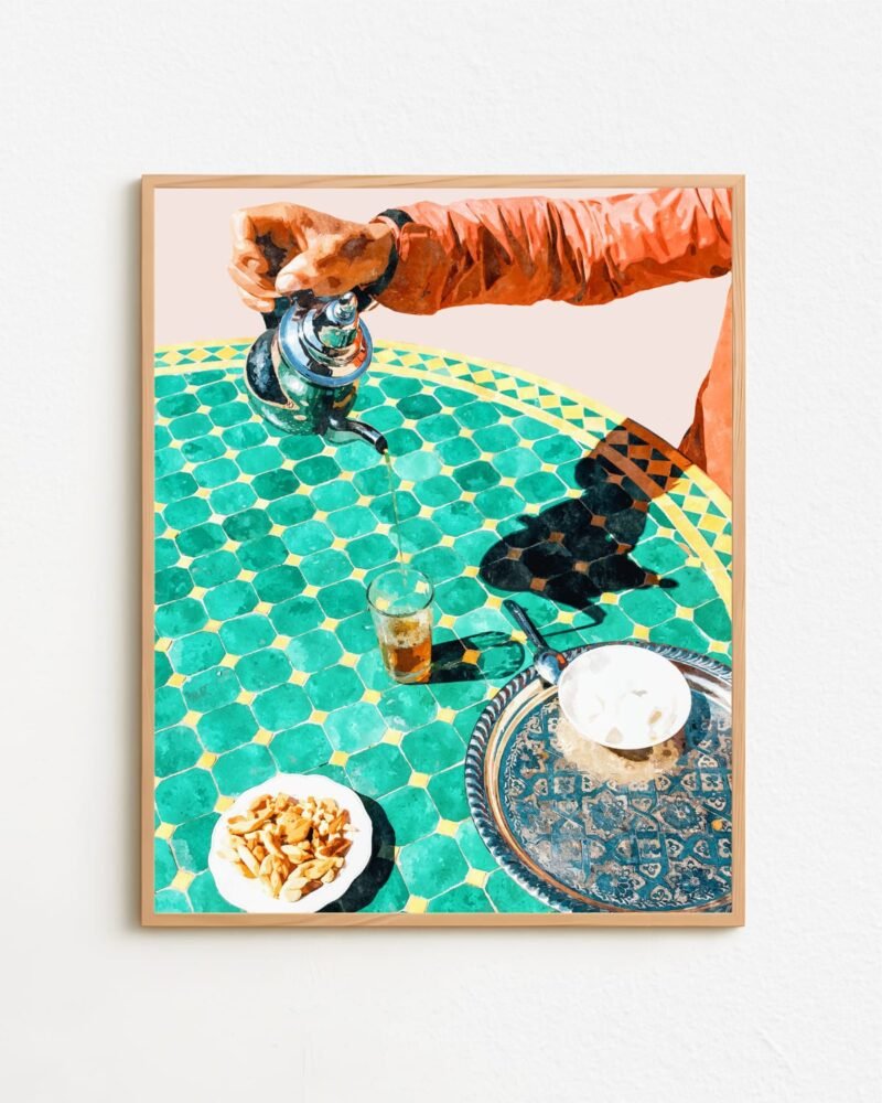 Shop masala chai tea India Turkish cultural Painting Art Print, Canvas Print - available at 83oranges.com by artist Uma Gokhale India