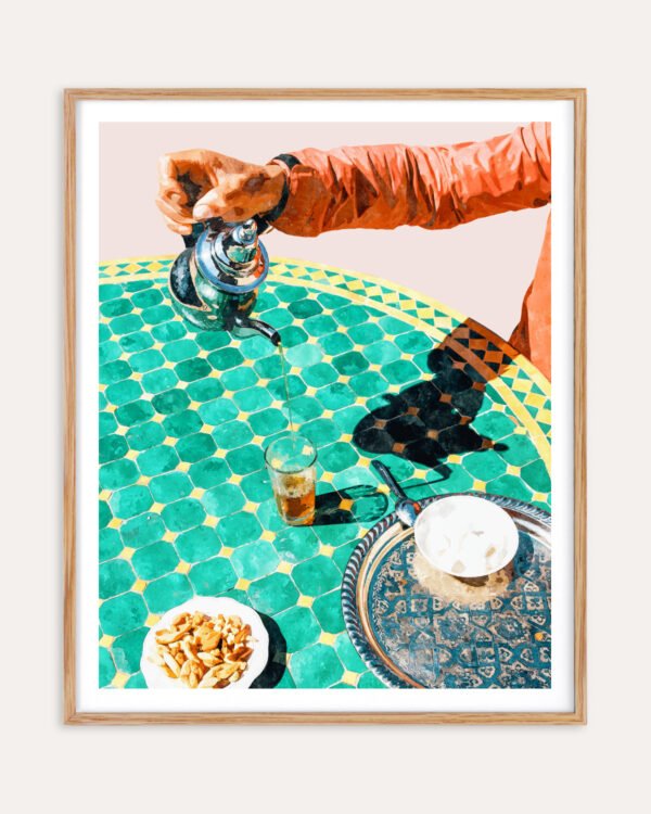 Shop masala chai tea India Turkish cultural Painting Art Print, Canvas Print, Commercial digital license & Instant download printable - available at 83oranges.com by artist Uma Gokhale India