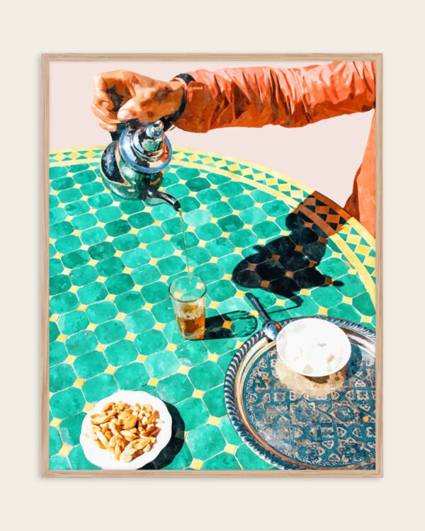Shop masala chai tea India Turkish cultural Painting Art Print, Canvas Print, Commercial digital license & Instant download printable - available at 83oranges.com by artist Uma Gokhale India