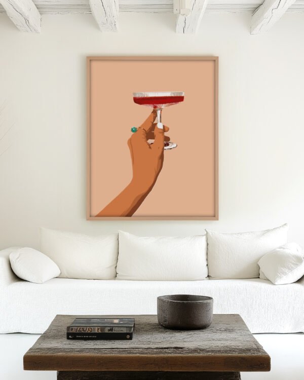 Shop Cheers Party Celebration Art Print, Canvas Print, Commercial Digital License & Instant download printable- exclusively available at 83oranges.com by artist Uma Gokhale India