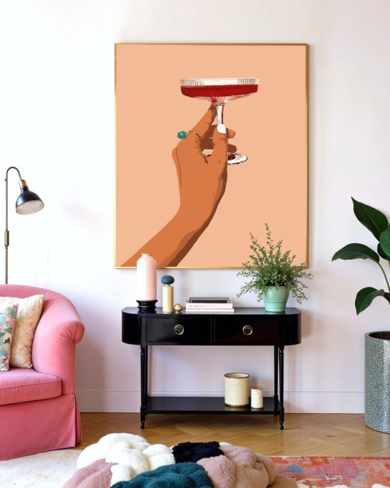 Shop Cheers Party Celebration Art Print, Canvas Print & Fabric Print - exclusively available at 83oranges.com by artist Uma Gokhale India