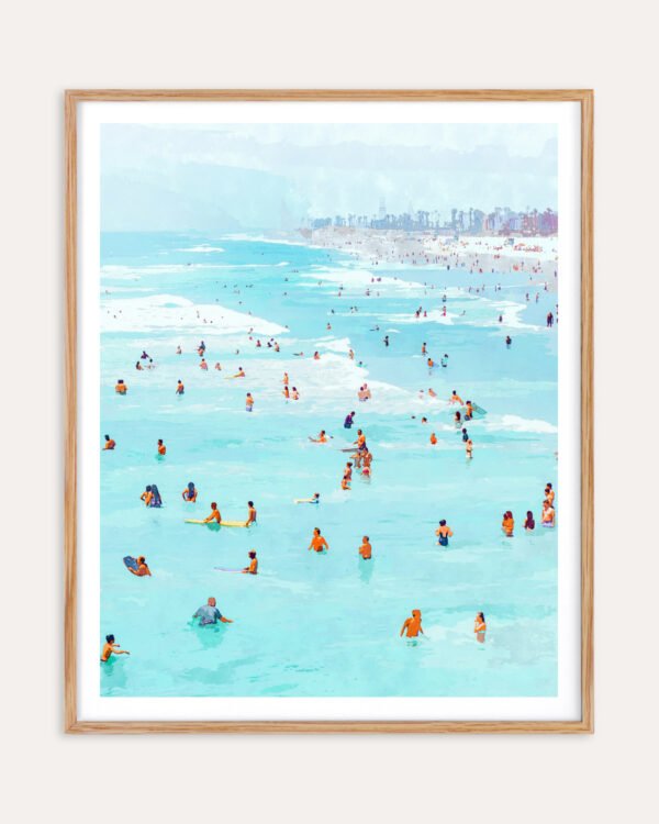 Shop Hot summer beach ocean sea Painting Art Print, Canvas Print, Commercial digital license & Instant download printable - available at 83oranges.com by artist Uma Gokhale India