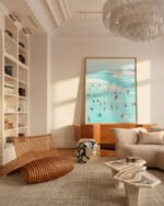Shop Hot summer beach ocean sea Painting Art Print, Canvas Print, Commercial digital license & Instant download printable - available at 83oranges.com by artist Uma Gokhale India