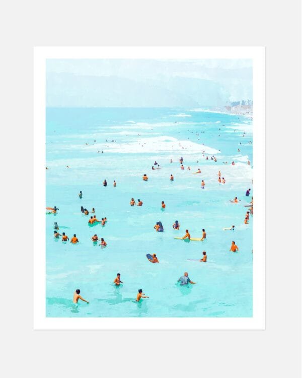 Shop Hot summer beachy Painting Art Print, Canvas Print - available at 83oranges.com by artist Uma Gokhale India