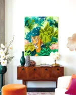 Shop jungle tiger wildlife forest small batch Art Print, Canvas Print & Fabric Print - exclusively available at 83oranges.com by artist Uma Gokhale India