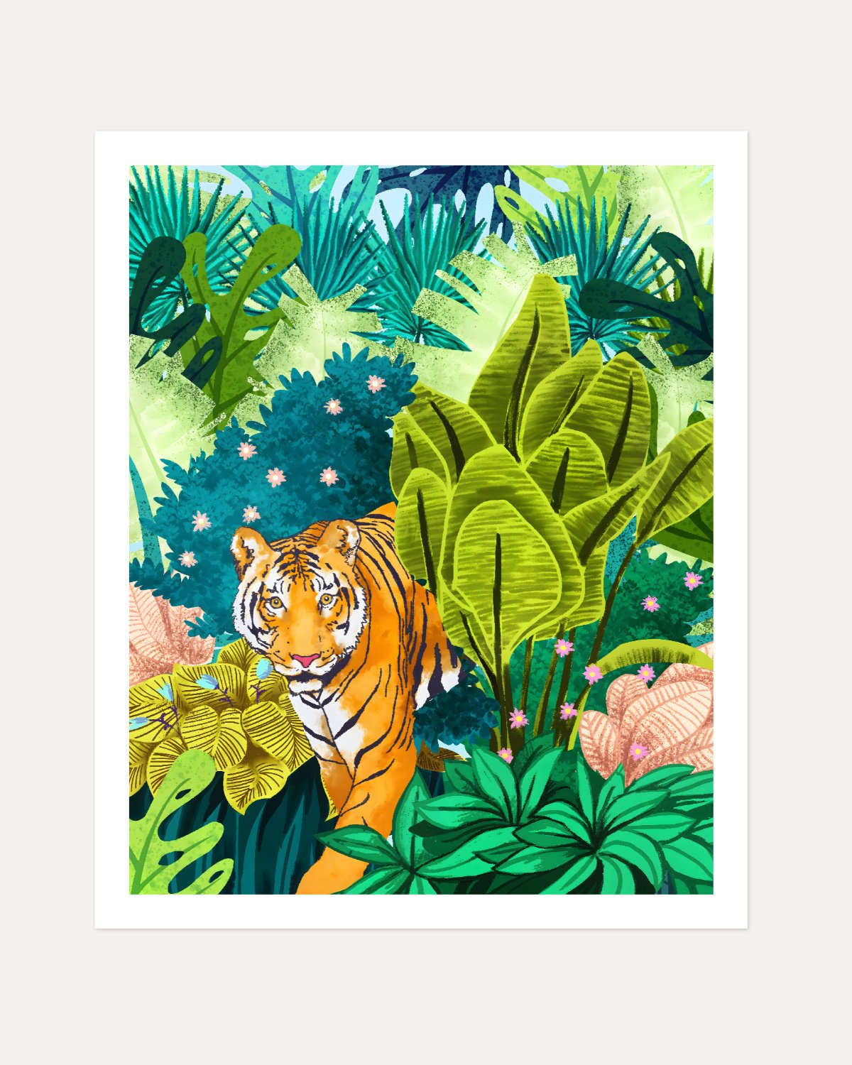 Shop jungle tiger wildlife forest small batch Art Print, Canvas Print, Commercial digital license & Instant download printable - exclusively available at 83oranges.com by artist Uma Gokhale India Shop jungle tiger wildlife forest small batch Art Print, Canvas Print, Commercial digital license & Instant download printable - exclusively available at 83oranges.com by artist Uma Gokhale India