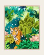 Shop jungle tiger wildlife forest small batch Art Print, Canvas Print, Commercial digital license & Instant download printable - exclusively available at 83oranges.com by artist Uma Gokhale India Shop jungle tiger wildlife forest small batch Art Print, Canvas Print, Commercial digital license & Instant download printable - exclusively available at 83oranges.com by artist Uma Gokhale India