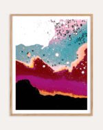 Shop Abstract Eclectic Purple Blue White Scandinavian Art Print, Canvas Print, Commercial digital license & Instant download printable - exclusively available at 83oranges.com by artist Uma Gokhale India