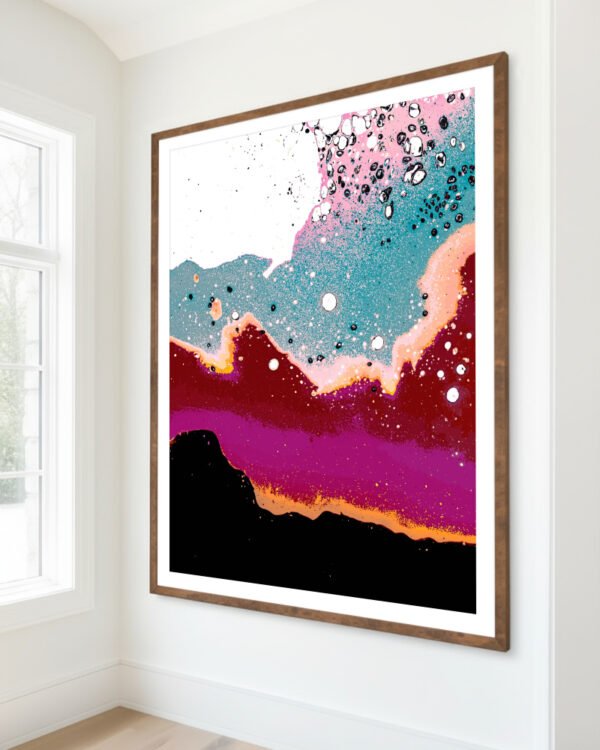Shop Abstract Eclectic Purple Blue White Scandinavian Art Print, Canvas Print, Commercial digital license & Instant download printable - exclusively available at 83oranges.com by artist Uma Gokhale India