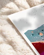 Shop Abstract Eclectic Purple Blue White Scandinavian Art Print, Canvas Print, Commercial digital license & Instant download printable - exclusively available at 83oranges.com by artist Uma Gokhale India