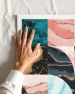 Shop Abstract lux marble geometric graphic Art Print, Canvas Print, Commercial digital license & Instant download printable - exclusively available at 83oranges.com by artist Uma Gokhale India