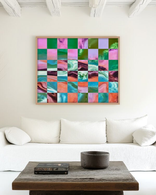 Shop Abstract lux texture pattern checkerboard small batch graphic Art Print, Canvas Print, Commercial digital license & Instant download printable - exclusively available at 83oranges.com by artist Uma Gokhale India