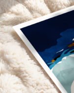 Shop Ocean heart abstract Painting Art Print, Canvas Print, Commercial digital license & Instant download printable - available at 83oranges.com by artist Uma Gokhale India