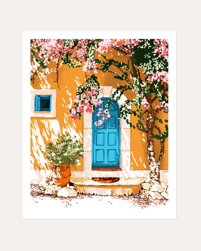 Shop Turkish Architecture Morocco Buildings Art Print, Canvas Print, Commercial digital license & Instant download printable - exclusively available at 83oranges.com by artist Uma Gokhale India