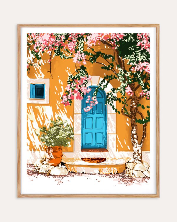 Shop Turkish Architecture Morocco Buildings Art Print, Canvas Print, Commercial digital license & Instant download printable - exclusively available at 83oranges.com by artist Uma Gokhale India