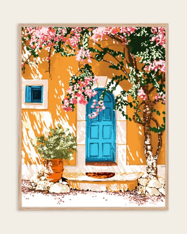 Shop Turkish Architecture Morocco Buildings Art Print, Canvas Print, Commercial digital license & Instant download printable - exclusively available at 83oranges.com by artist Uma Gokhale India