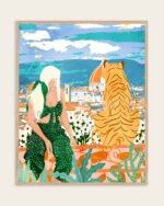 Shop Modern Boho Tropical Terrazzo Monstera Plants Botanical Art Print, Canvas Print, Commercial digital license & Instant download printable- exclusively available at 83oranges.com by artist Uma Gokhale India