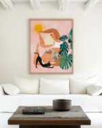 Shop tropical yoga woman cat pet Jungle Painting Art Print, Canvas Print, Commercial digital license & Instant download printble - available at 83oranges.com by artist Uma Gokhale India Shop tropical yoga woman cat pet Jungle Painting Art Print, Canvas Print, Commercial digital license & Instant download printble - available at 83oranges.com by artist Uma Gokhale India