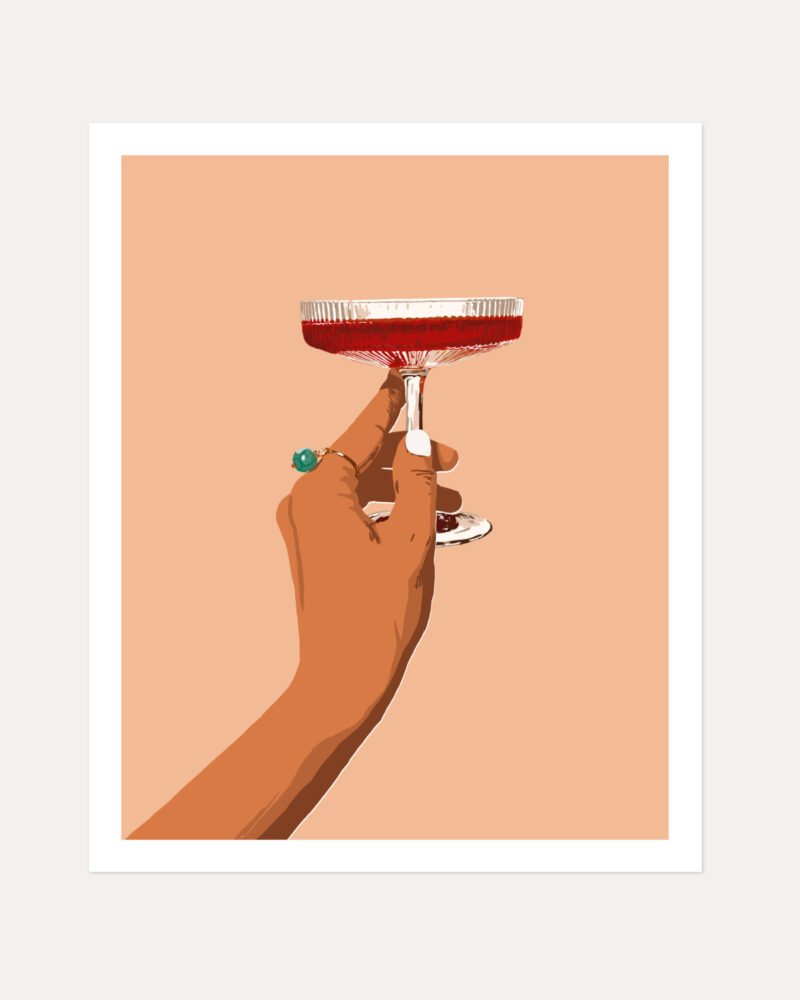 Shop Cheers Party Celebration Art Print, Canvas Print, Commercial Digital License & Instant download printable- exclusively available at 83oranges.com by artist Uma Gokhale India