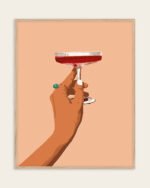 Shop Cheers Party Celebration Art Print, Canvas Print, Commercial Digital License & Instant download printable- exclusively available at 83oranges.com by artist Uma Gokhale India