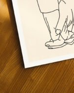 Shop Bohemian Woman with leopards modern boho Fashion Tropical Art Print, Canvas Print, Commercial digital license & Instant download printable - exclusively available at 83oranges.com by artist Uma Gokhale India