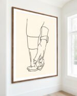 Shop Bohemian Woman with leopards modern boho Fashion Tropical Art Print, Canvas Print, Commercial digital license & Instant download printable - exclusively available at 83oranges.com by artist Uma Gokhale India