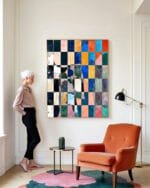 Shop Abstract luxe checkerboard marble Art Print, Canvas Print - exclusively certified & available to order online at 83oranges.com by artist Uma Gokhale India