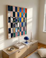 Shop Abstract luxe checkerboard marble Art Print, Canvas Print, Commercial digital license & Instant download printable - exclusively certified & available to order online at 83oranges.com by artist Uma Gokhale India