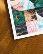 Shop Abstract lux marble geometric graphic Art Print, Canvas Print, Commercial digital license & Instant download printable - exclusively available at 83oranges.com by artist Uma Gokhale India