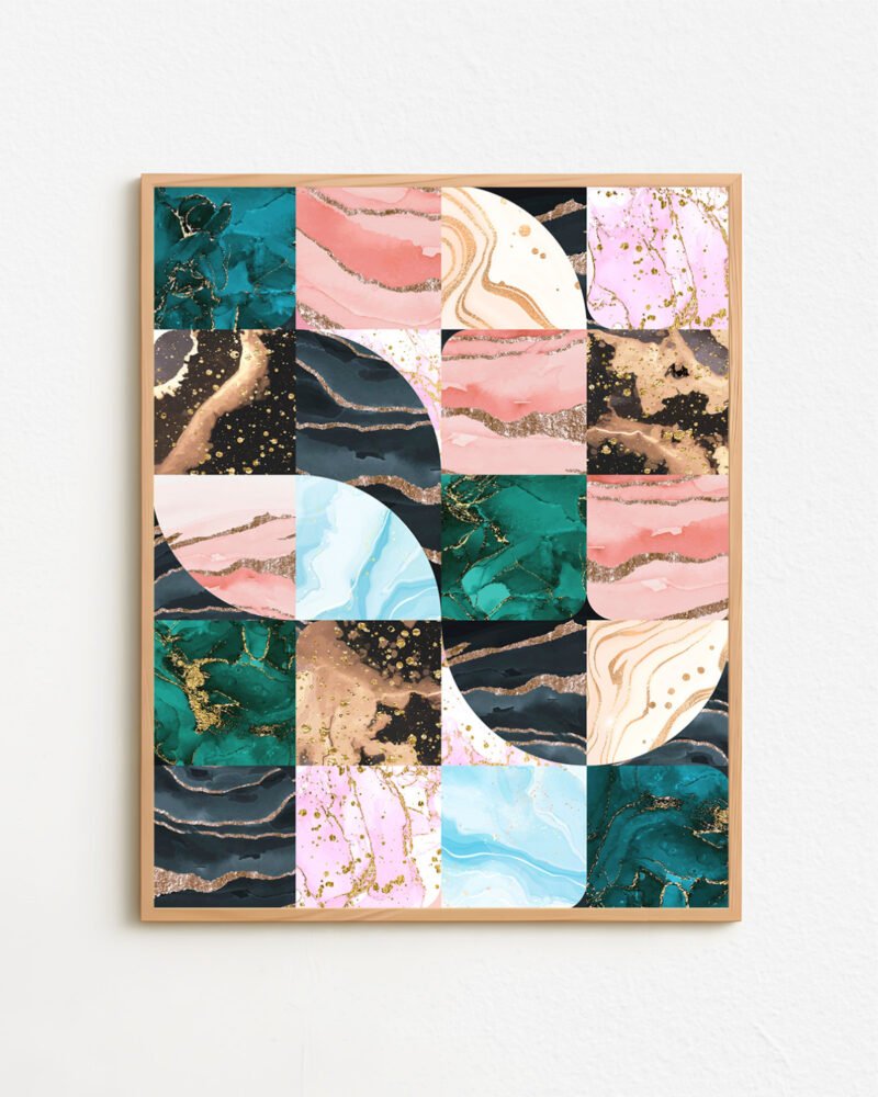 Shop Abstract lux marble geometric graphic Art Print, Canvas Print & Fabric Print - exclusively available at 83oranges.com by artist Uma Gokhale India