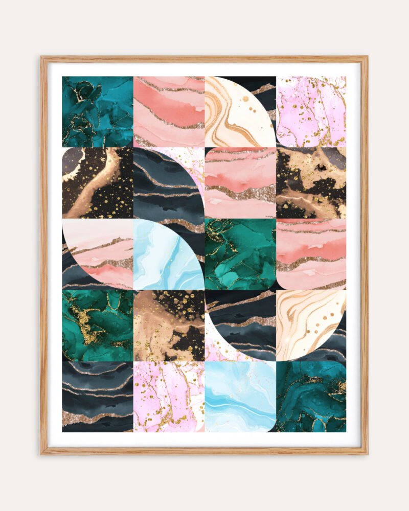 Shop Abstract lux marble geometric graphic Art Print, Canvas Print, Commercial digital license & Instant download printable - exclusively available at 83oranges.com by artist Uma Gokhale India