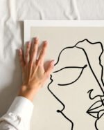 Shop love passion line art drawing sketch minimal Art Print, Canvas Print, Commercial digital license & Instant download printable - available at 83oranges.com by artist Uma Gokhale India