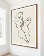 Shop love passion line art drawing sketch minimal Art Print, Canvas Print, Commercial digital license & Instant download printable - available at 83oranges.com by artist Uma Gokhale India