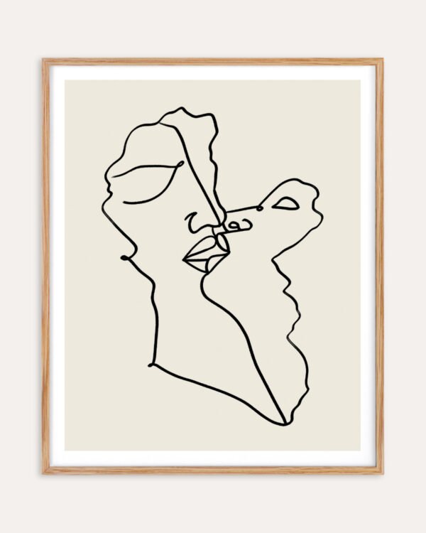 Shop love passion line art drawing sketch minimal Art Print, Canvas Print, Commercial digital license & Instant download printable - available at 83oranges.com by artist Uma Gokhale India