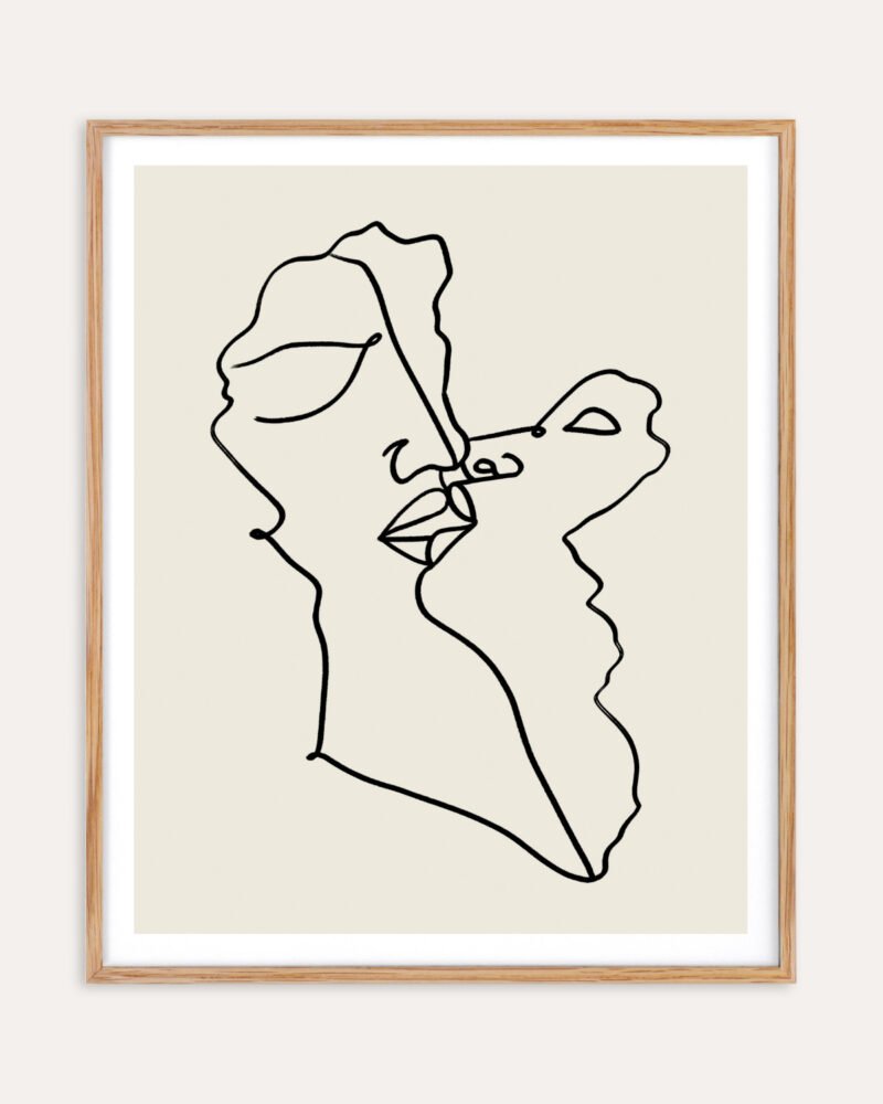 Shop love passion line art drawing sketch minimal Art Print, Canvas Print, Commercial digital license & Instant download printable - available at 83oranges.com by artist Uma Gokhale India