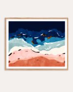 Shop Ocean heart abstract Painting Art Print, Canvas Print, Commercial digital license & Instant download printable - available at 83oranges.com by artist Uma Gokhale India