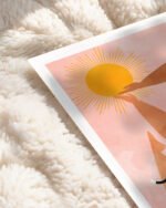 Shop tropical yoga woman cat pet Jungle Painting Art Print, Canvas Print, Commercial digital license & Instant download printble - available at 83oranges.com by artist Uma Gokhale India