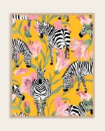 Shop Zebra Stripes Yellow Botanical Jungle Painting Art Print, Canvas Print, Commercial digital license & Instant download printable - available at 83oranges.com by artist Uma Gokhale India Shop Zebra Stripes Yellow Botanical Jungle Painting Art Print, Canvas Print, Commercial digital license & Instant download printable - available at 83oranges.com by artist Uma Gokhale India