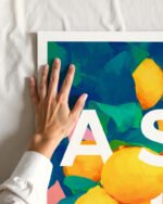 Shop As If Lemons Typography quote Art Print, Canvas Print, Commercial digital license & Instant download printable - certified at 83oranges.com by artist Uma Gokhale India