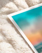 Shop beach moon pastel scenic travel Art Print, Canvas Print, Commercial digital license & Instant download printable - available at 83oranges.com by artist Uma Gokhale India