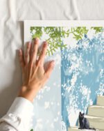 Shop Time To Be a Black Cat Art Print, Canvas Print, Commercial digital license & Instant download printable - available at 83oranges.com by artist Uma Gokhale India