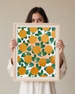 Shop abstract botanical illustration wellness art print, canvas print exclusively certified at 83oranges.com by artist uma gokhale india