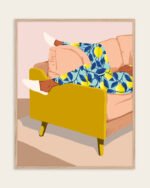 Shop Casual Sunday Lemons Self-care Holiday Weekend Pastel Art Print & Canvas Print, Commercial digital license & Instant download printable - exclusively certified at 83oranges.com by artist Uma Gokhale India