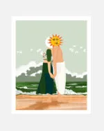 Shop celestial sun moon union lovers passionate Art Print, Quirky Funny Sleep Canvas Print & Fabric Print - exclusively available at 83oranges.com by artist Uma Gokhale India
