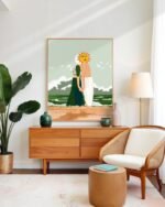Shop celestial sun moon union lovers passionate Art Print, Quirky Funny Sleep Canvas Print & Fabric Print - exclusively available at 83oranges.com by artist Uma Gokhale India