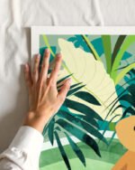 Shop Bohemian woman swimming pool summer fashion pose Art Print & Canvas Print, Commercial digital license & Instant download printable - exclusively certified at 83oranges.com by artist Uma Gokhale India