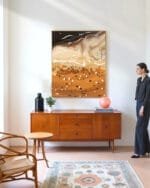 Shop Coffee Beach Ocean Summer Nature Sand Sea Earthy Painting Art Print, Canvas Print & Fabric Print - exclusively available at 83oranges.com by artist Uma Gokhale India