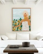 Shop Bohemian woman tattoo style Holiday Weekend Fashion Pastel Art Print & Canvas Print, Commercial digital license & Instant download printable - exclusively certified at 83oranges.com by artist Uma Gokhale India